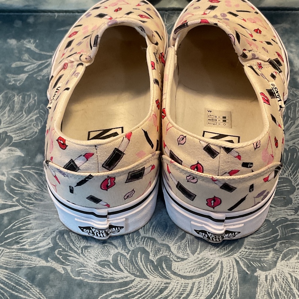 Vans Cream Makeup Print Slip on Sneakers - Picture 4 of 7